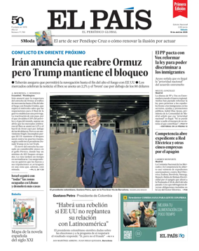 Cover of EL PAIS primera edicion