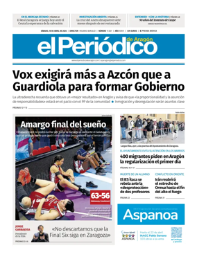 Cover of El Periodico Aragon
