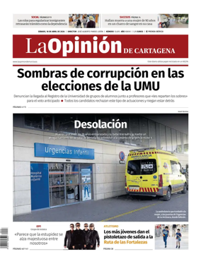 Cover of La Opinion de Murcia (Cartagena)