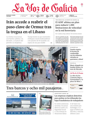 Cover of La Voz de Galicia (A Coruna)