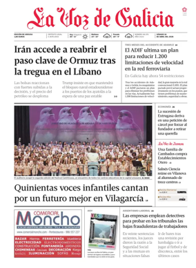 Cover of La Voz de Galicia (Arousa)