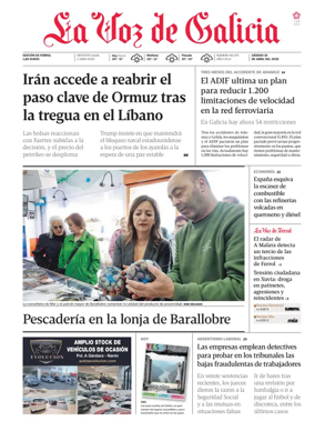 Cover of La Voz de Galicia (Ferrol)