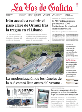 Cover of La Voz de Galicia (Lugo)