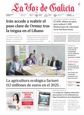 Cover of La Voz de Galicia (Monforte)