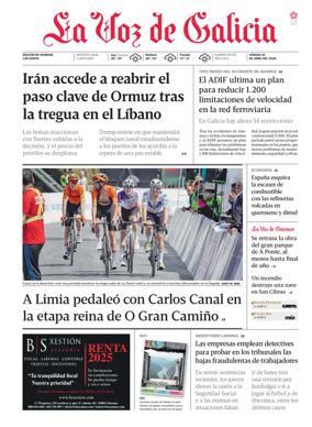 Cover of La Voz de Galicia (Ourense)