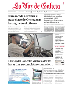 Cover of La Voz de Galicia (Pontevedra)