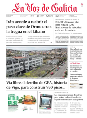 Cover of La Voz de Galicia (Vigo)