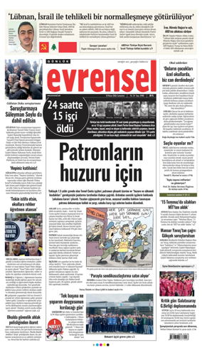 Cover of Evrensel Gazetesi