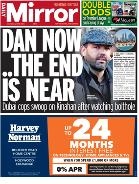 Cover of Daily Mirror (Northern Ireland)