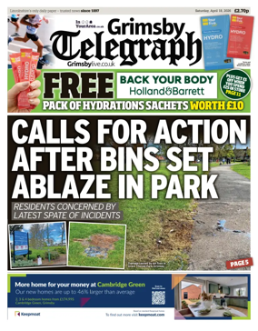 Cover of Grimsby Telegraph