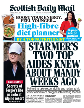 Cover of Scottish Daily Mail