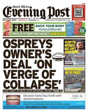 Cover of South Wales Evening Post