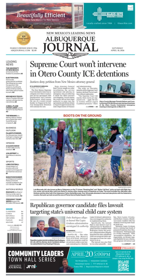 Cover of Albuquerque Journal