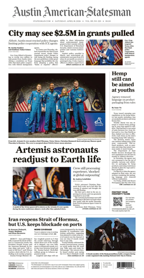 Cover of Austin American-Statesman
