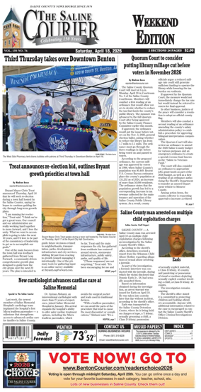 Cover of The Saline Courier Weekend