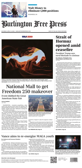 Cover of Burlington Free Press