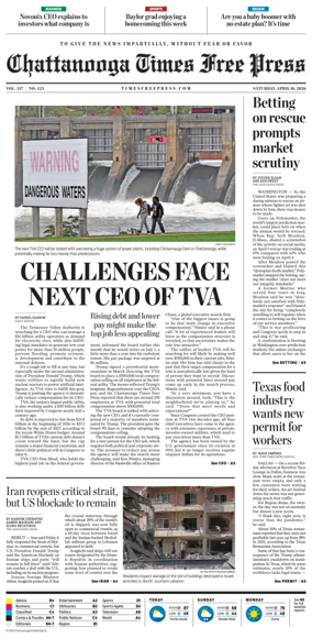 Cover of Chattanooga Times Free Press