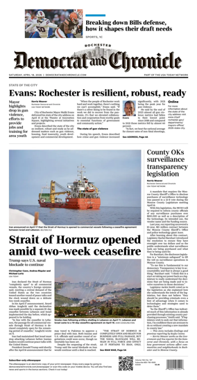 Cover of Democrat and Chronicle