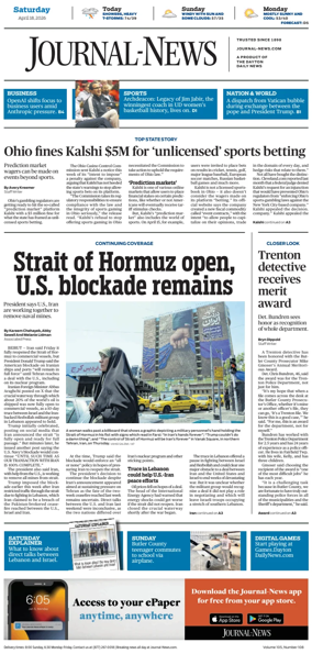Cover of Hamilton Journal News