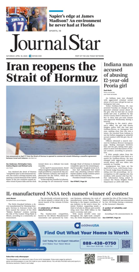 Cover of Journal Star (Peoria)