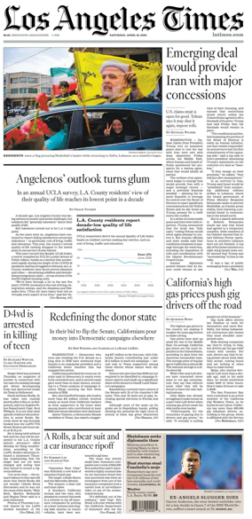Cover of Los Angeles Times