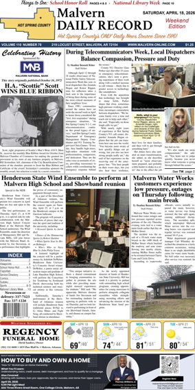 Cover of Malvern Daily Record