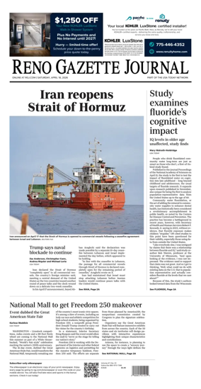 Cover of Reno Gazette Journal