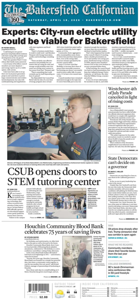 Cover of The Bakersfield Californian
