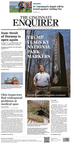 Cover of The Cincinnati Enquirer