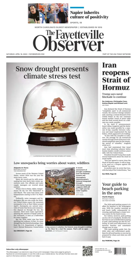 Cover of The Fayetteville Observer