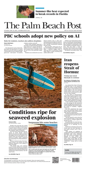 Cover of The Palm Beach Post