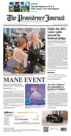 Cover of The Providence Journal