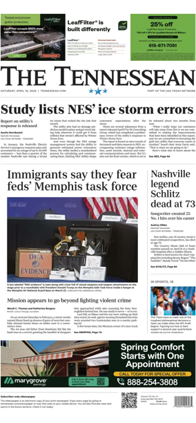 Cover of The Tennessean
