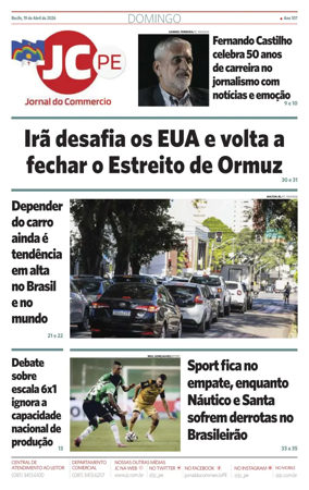 Cover of Jornal do Commercio