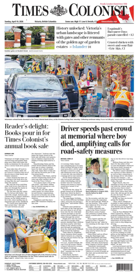 Cover of Times Colonist