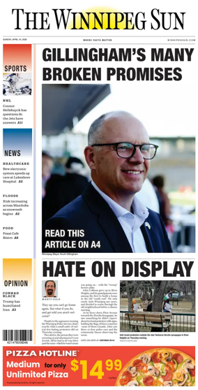 Cover of Winnipeg Sun