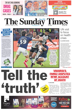 Cover of The Fiji Times