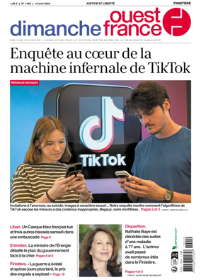 Cover of Dimanche Ouest France (Finistere)