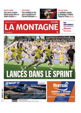 Cover of La Montagne (Clermont-Metropole)