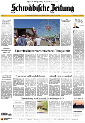 Cover of Schwabische Zeitung (Bad Saulgau)