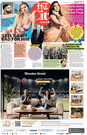 Cover of Hindustan Times (Ranchi) - Live