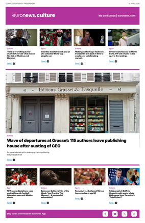 Cover of Euronews Culture and Sport Compiled Edition