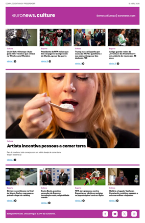 Cover of Euronews Culture and Sport (Portuguese)