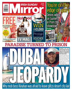 Cover of Irish Sunday Mirror