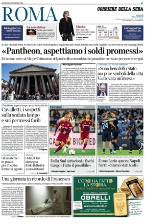 Cover of Corriere della Sera (Roma)