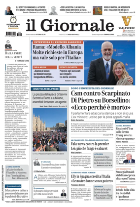 Cover of Il Giornale (Italy)