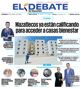 Cover of El Debate de Mazatlan