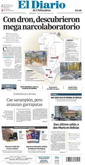 Cover of El Diario de Chihuahua