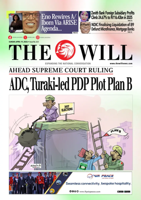 Cover of THEWILL NEWSPAPER