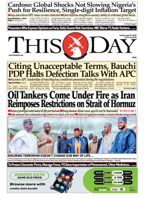 Cover of THISDAY